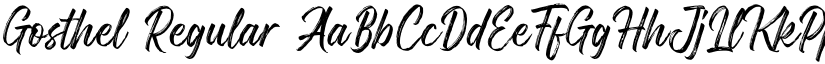 Gosthel Regular font