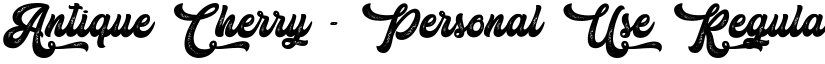 Antique Cherry - Personal Use Regular font