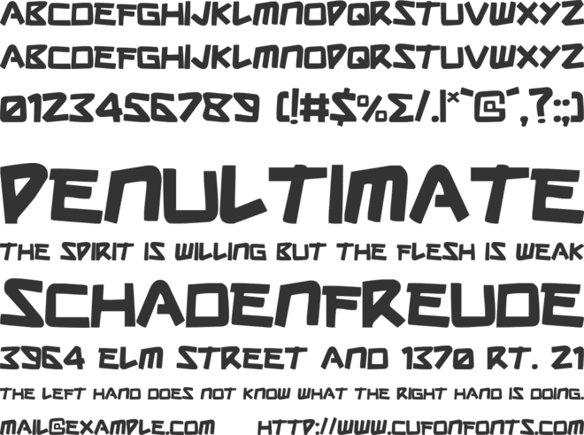 Shark Made In Japan font preview