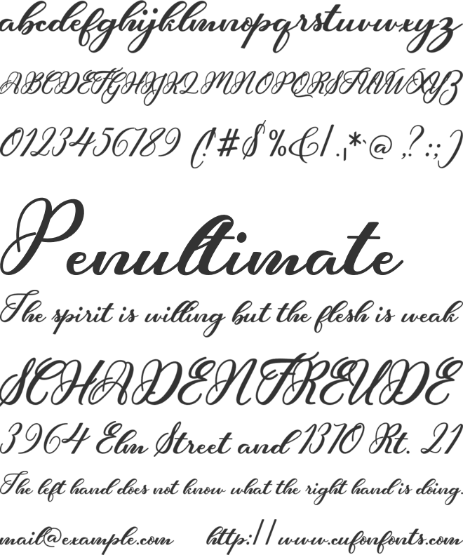 Hunkydory font preview