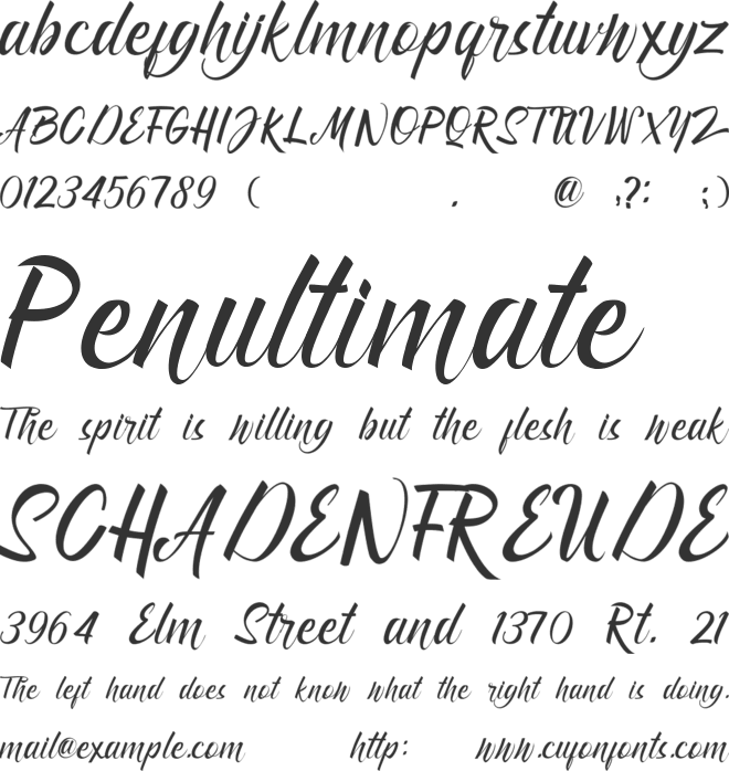 manoe font preview