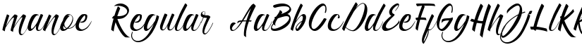 manoe Regular font