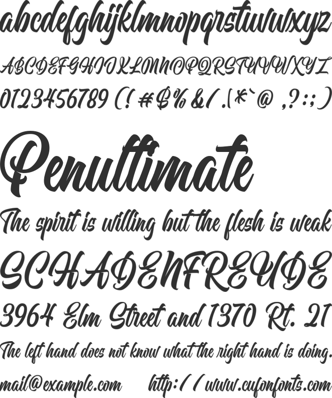 Orlande font preview