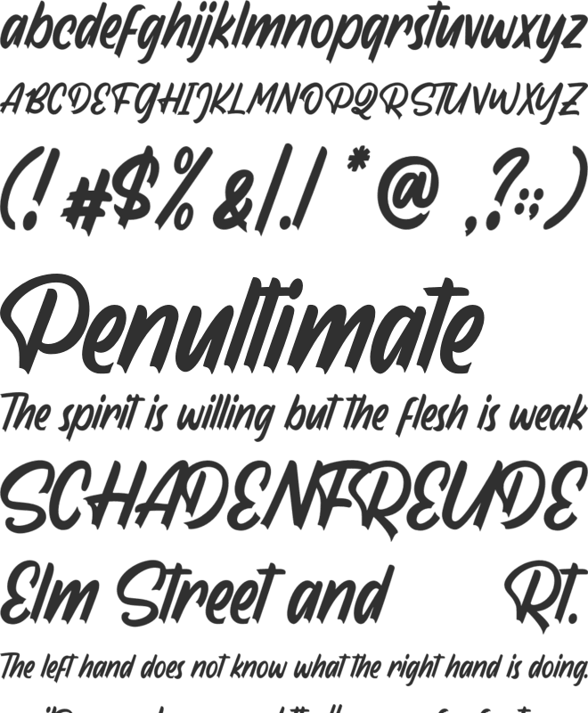 Wardness font preview