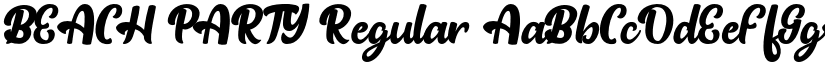 BEACH PARTY Regular font