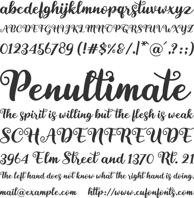 Creatie font preview