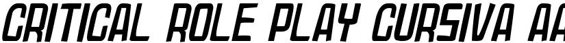 Critical Role Play Cursiva font
