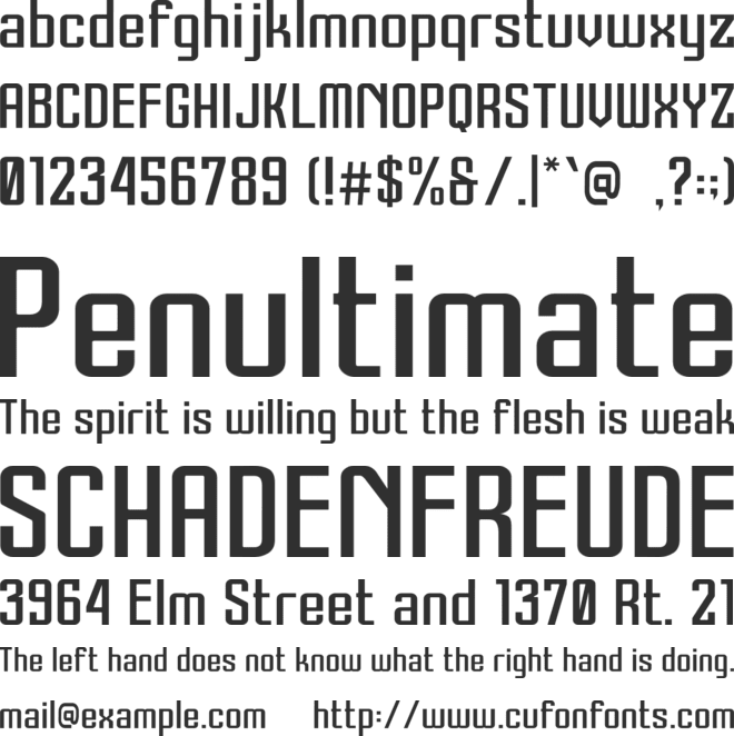Therover font preview