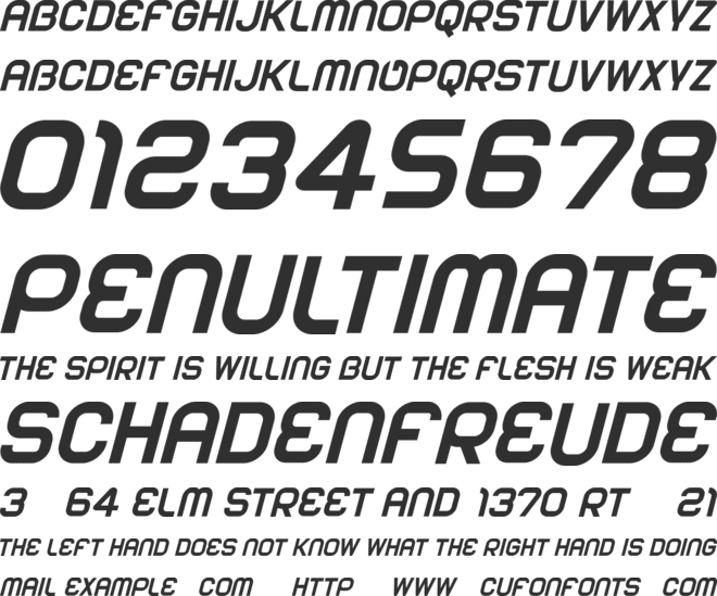 CF Saturn 21 PERSONAL font preview