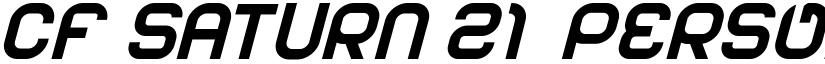 CF Saturn 21 PERSONAL Regular font