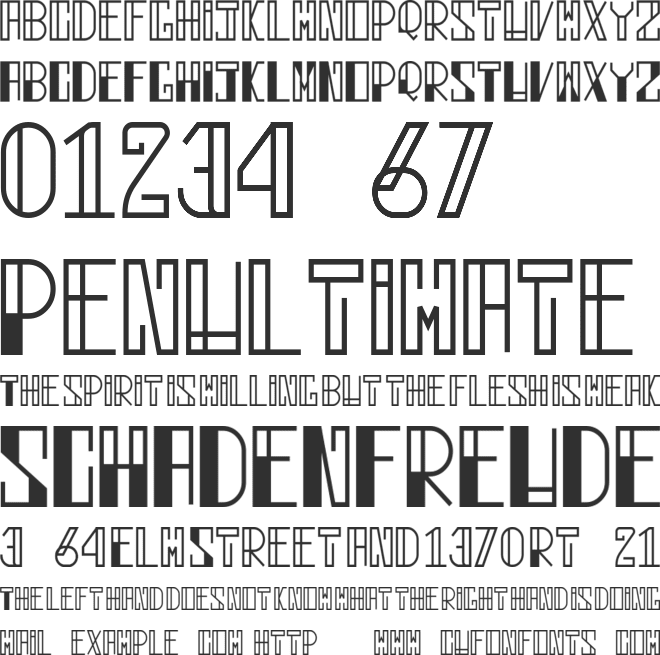 linegers font preview