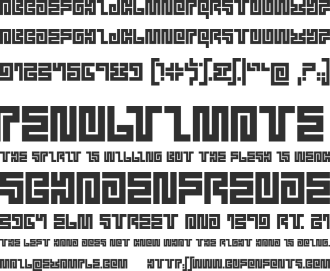 Ancient One font preview