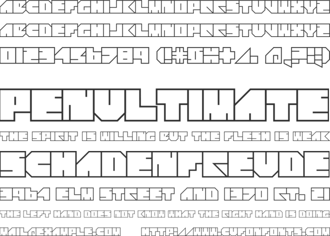 Four Four font preview