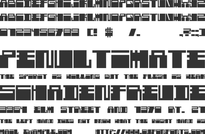 BlockAddicted font preview