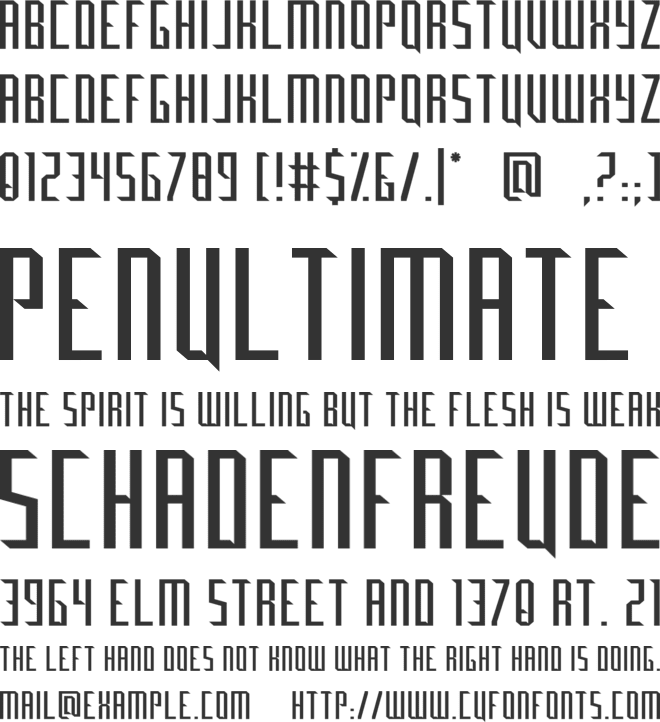Marvino font preview