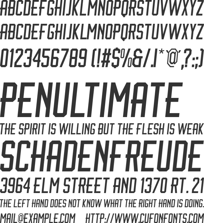 BrotherJhonBoldItalic font preview