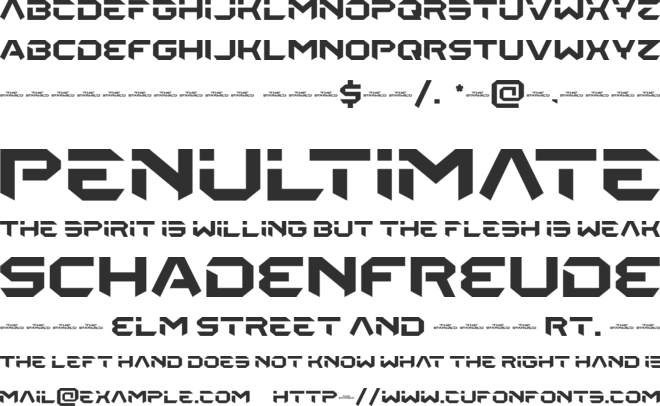 THE STARWILD font preview