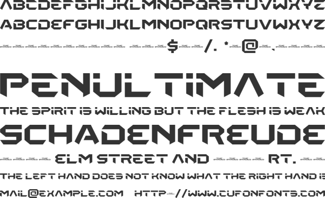 THE STARWILD font preview