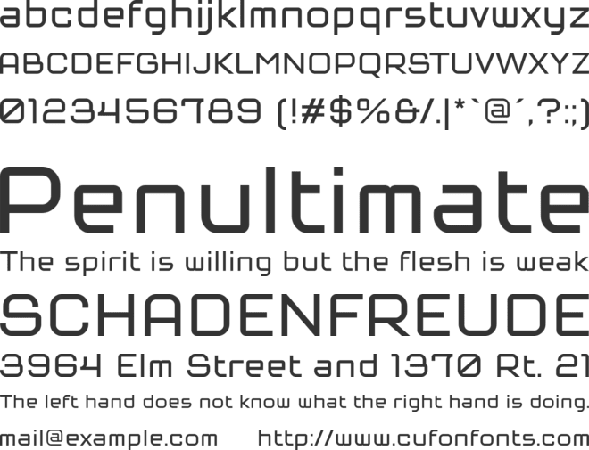 Tenika font preview