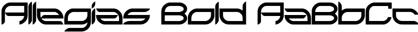 Allegias Bold font