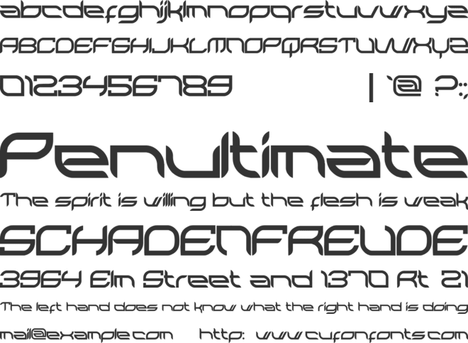 Allegias font preview