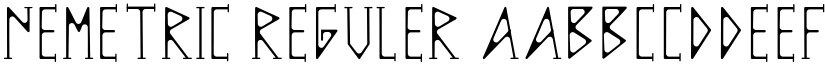 NEMETRIC REGULER font