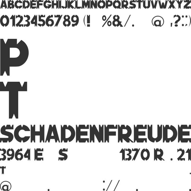 Pointink Zona 21 Ice font preview