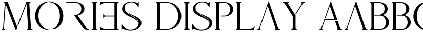 Mories Display font