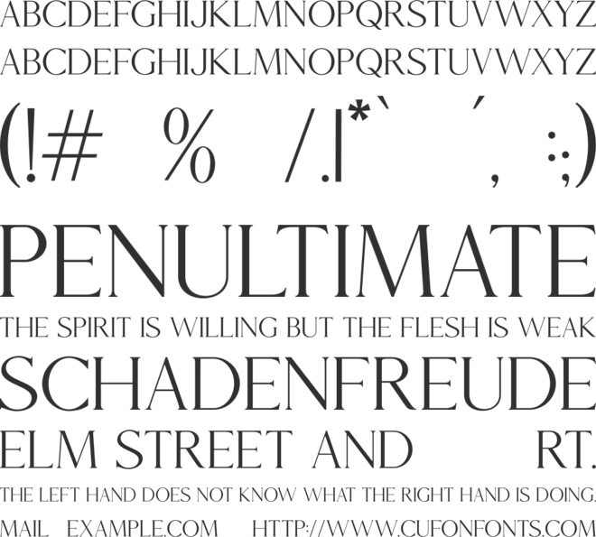 Mories font preview