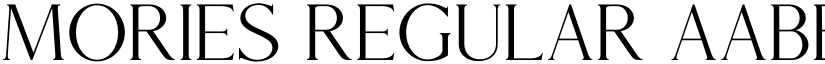 Mories Regular font