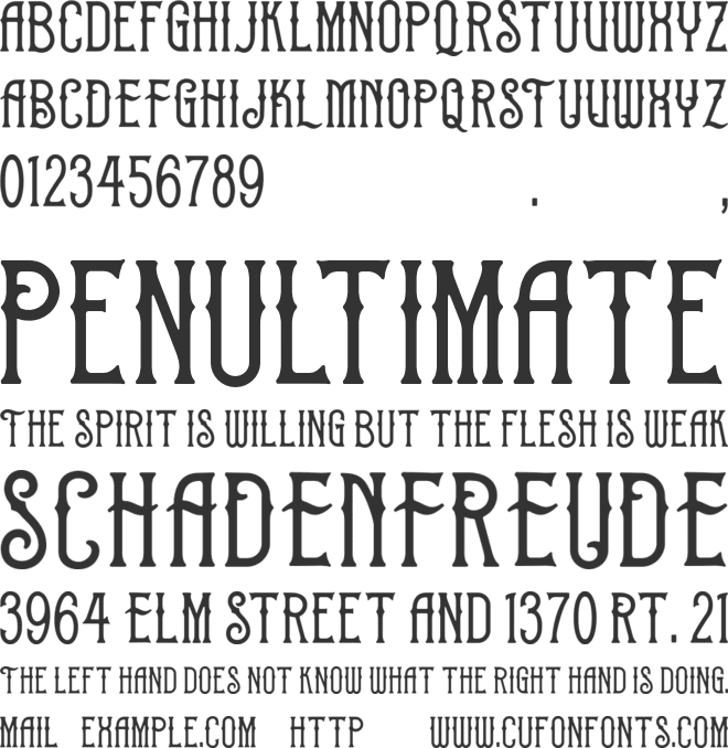 Braveheart font preview