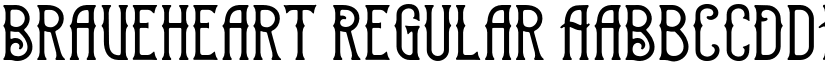 Braveheart Regular font