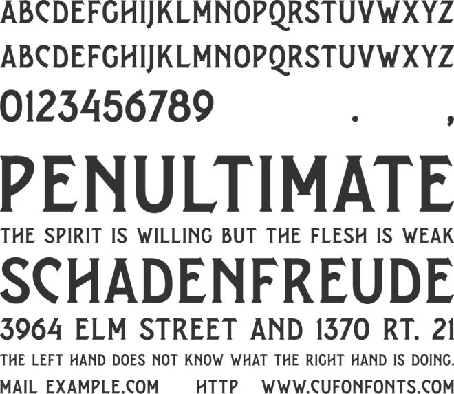 Salveation Serif font preview