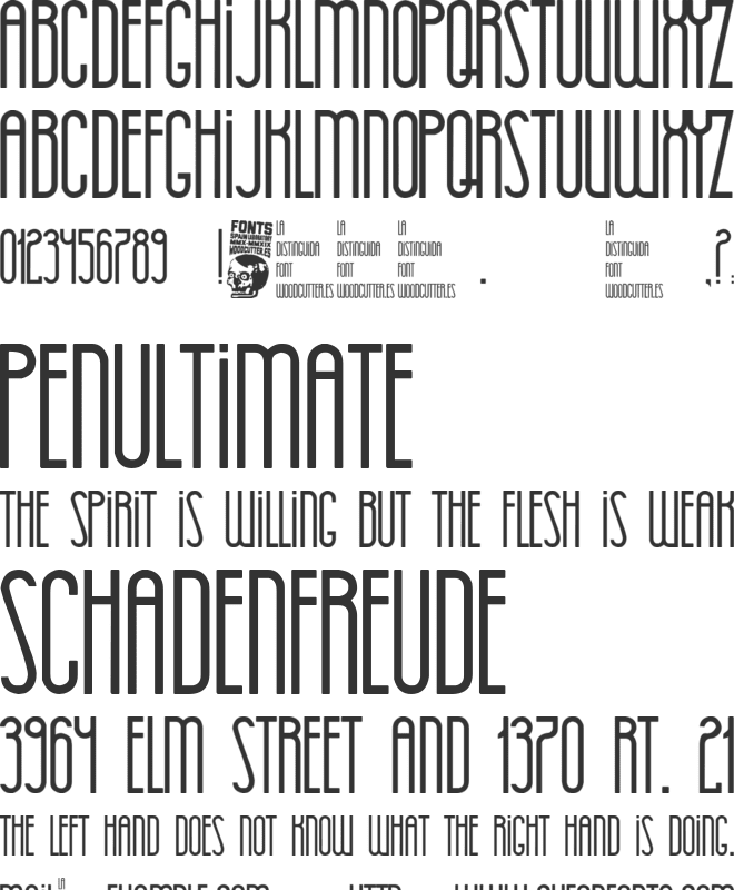 La Distinguida font preview