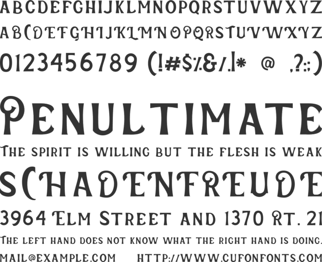 Verveda font preview