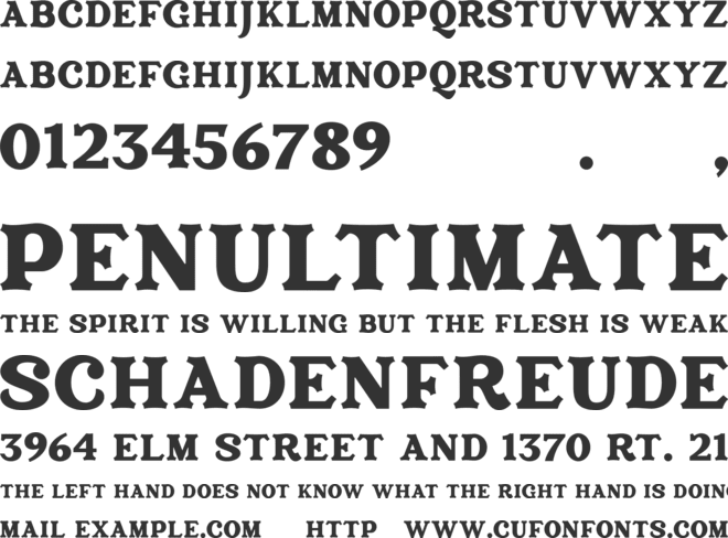 Acherone font preview