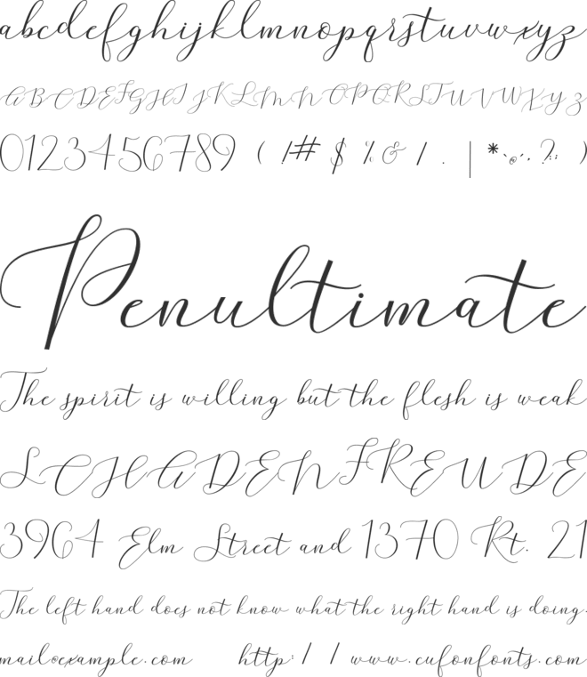 Montine font preview