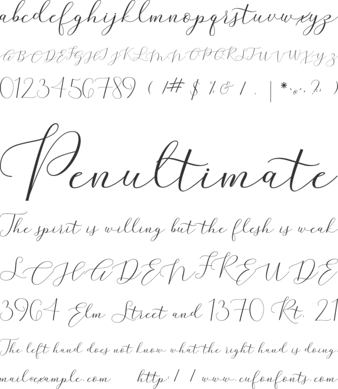 Montine font preview