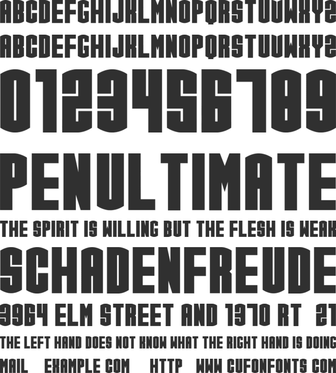 CGF Arch Reactor font preview