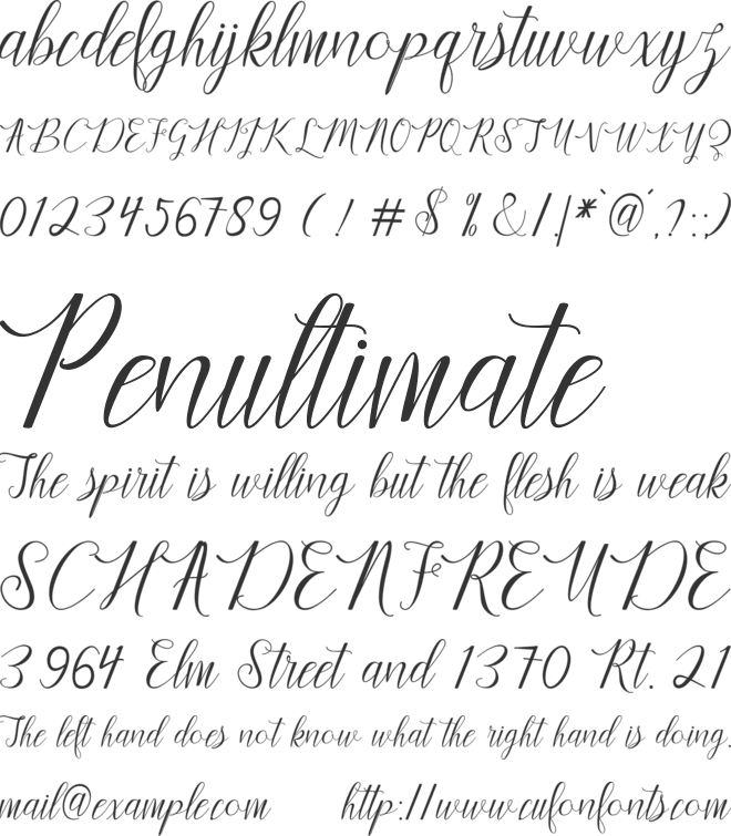 Bantaci font preview