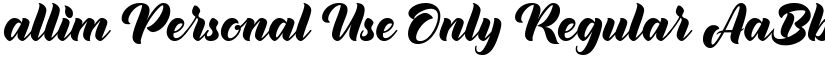 allim Personal Use Only font download