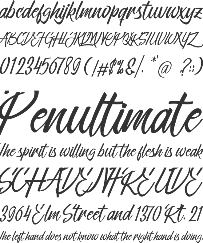 Jonjous font preview