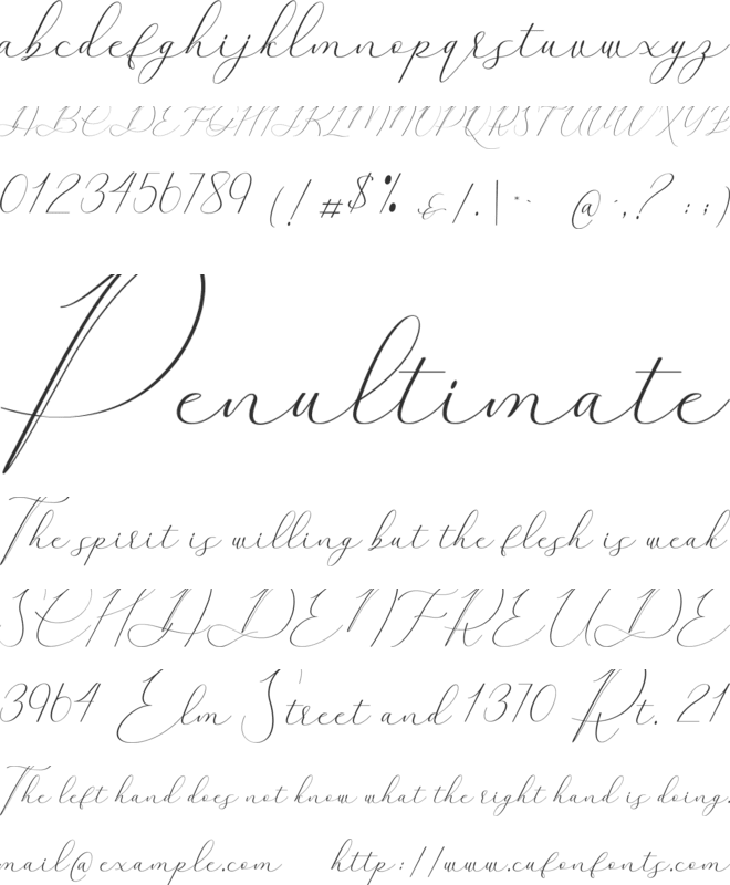 Amalyara font preview