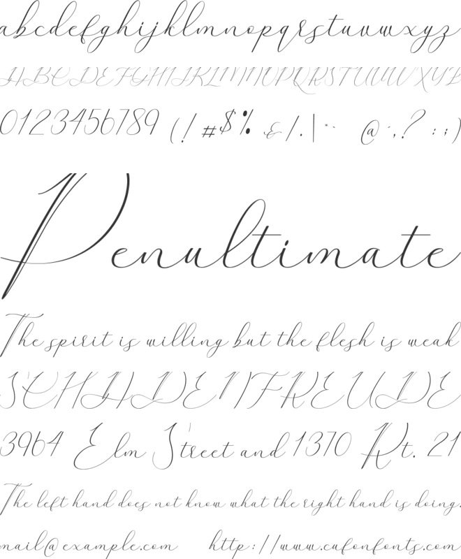 Amalyara font preview