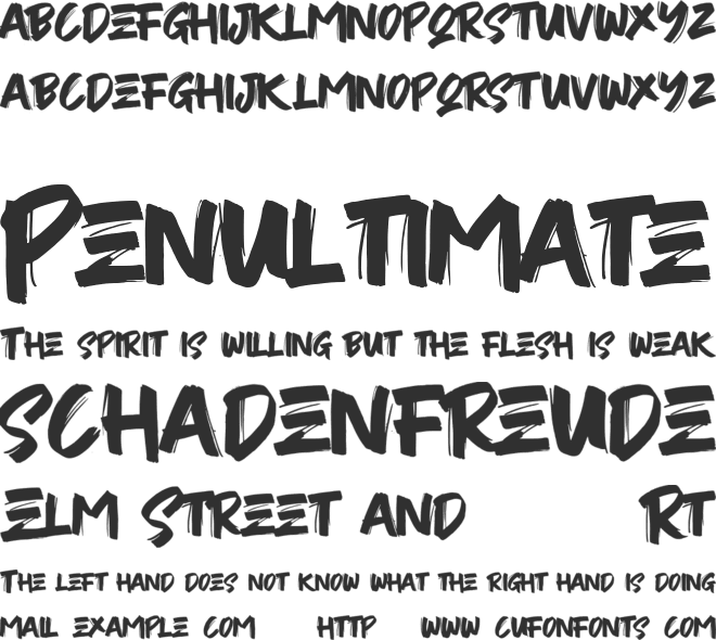 JustBrush font preview