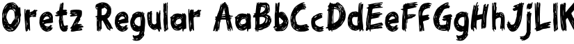Oretz Regular font