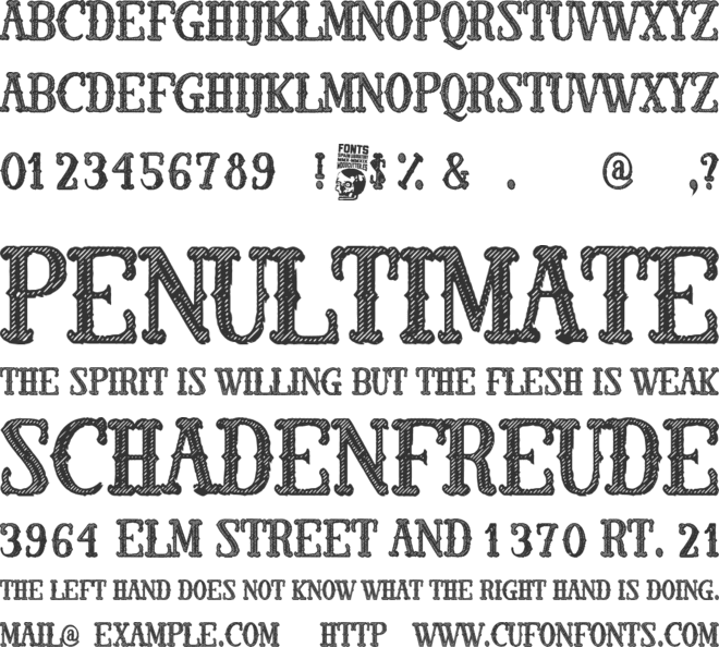 Dies Irae Saloon font preview