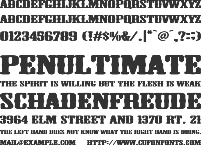 El Hispano font preview