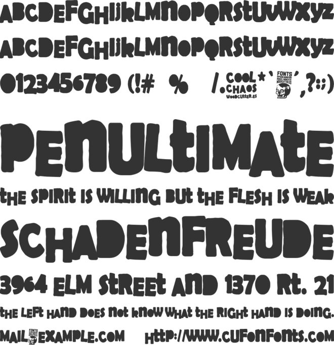 Cool Chaos font preview