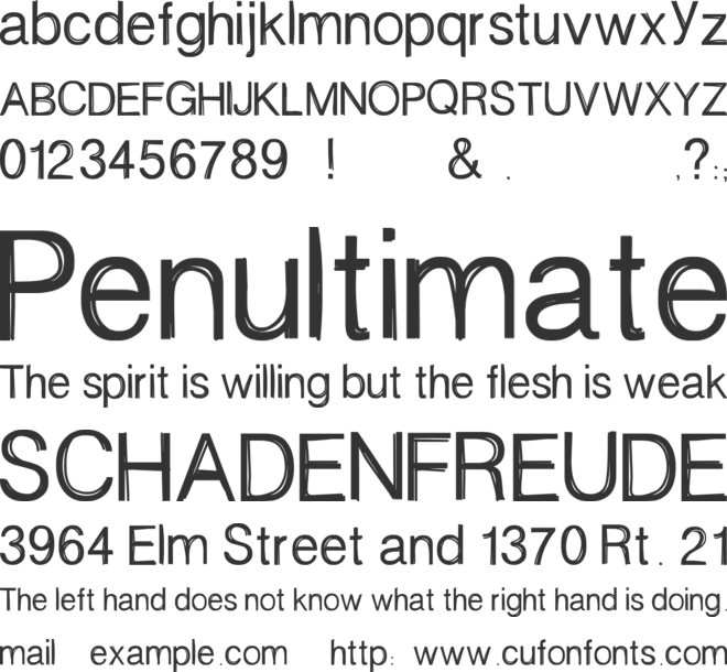 Sciallo font preview
